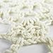 kilofly Crochet Cotton Lace Table Placemats Doilies Value Pack, 4pc, Rosary, Beige, 19.6 inch
