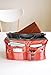 Pockettrip Portable Multi-function Handbag Pouch Bag in Bag Organiser Insert Organizer Tidy Travel Cosmetic Pocket (Red Orange)
