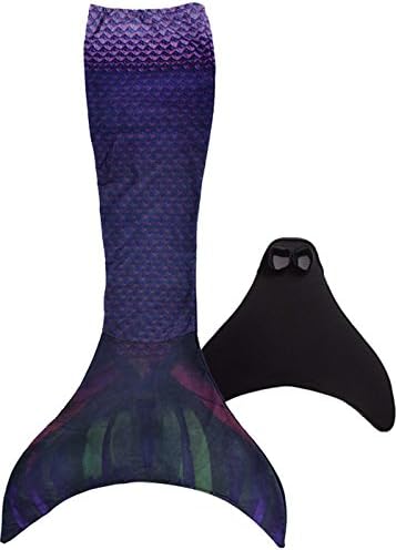 SPEEDEVE Girls Mermaid Tail for Swimming with Black Monofin