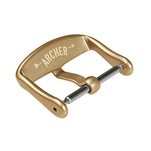 Archer Watch Straps | Stainless Steel PVD Replacement Buckle (Matte Gold, 18mm) - Thumbnail 2