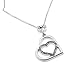 Romantic Multiple Open Heart Pendant Silver Love Necklace Jewelry Gift for Girlfriend Wife Mom Mother Anniversary Christmas