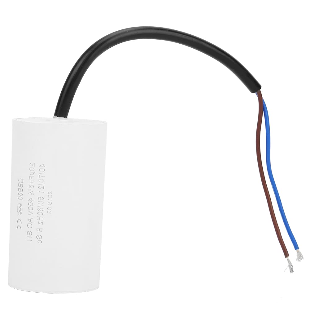 SALUTUYA CBB60 Motor Starting Capacitor,450V 20uF Microfarad Capacitor with Wire Lead,for Starting the Motor,Motor Equipment