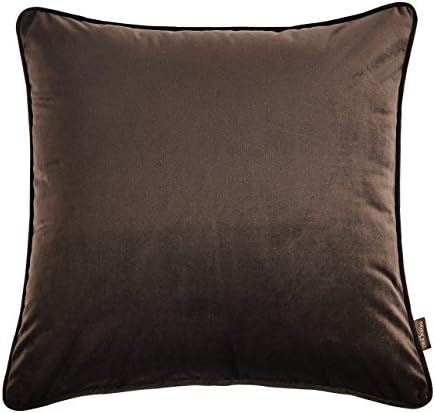 nioBomo Super Soft Solid Decorative Throw Pillow Case Cushion Cover 18" X 18" (brown (1-pack))