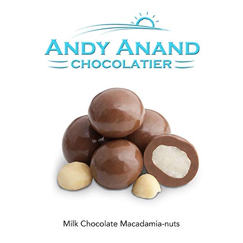 Andy Anand Milk Chocolate Macadamia Nuts Gift Boxed & Greeting Card 1lb, Delicious, Succulent & Crunchy, Mouthwatering Birthday, Valentine's Day, Christmas, Holiday Food Gifts, Mothers Day Get Well