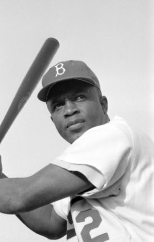 Photographs - Historic Photos Jackie Robinson of The Brooklyn Dodgers, Posed and Ready to swing1954. 8x10 Photograph - Ready to Frame