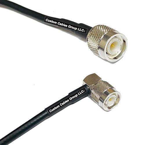 25 feet RG58 Silver Plated TNC Male to TNC Male Angle RF Coaxial Cable