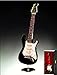 Broadway Gifts Black Electric Guitar Miniature Replica W/Case Musical Music Instrument Decor Gift