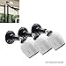 (3 pcs Black) 8cm Security Camera Wall Mounts for Arlo Camera Mount for Netgear Dropcam Arlo Q Pro HD GO CCTV Screw Wall Adjustable Swivel 360 Degree Outdoor Indoor Anti Theft Ceiling Mount By Sully