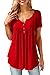Womens Tops and Blouses Short Sleeve Tunics Plus Size Summer Shirts Red XXL
