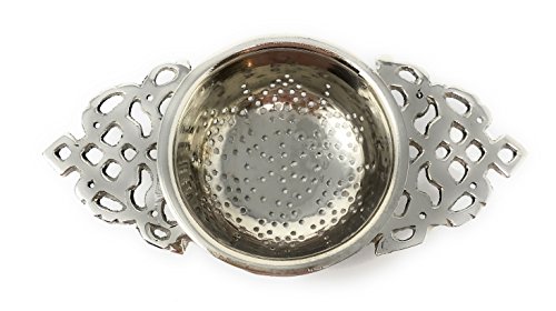 Madison Bay Company Nickel Plated English Style Tea Strainer Madison Bay Company Nickel Plated English Style Tea Strainer