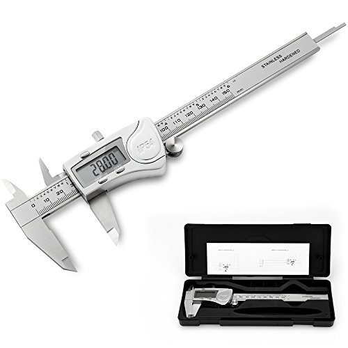 Joyhero Digital Vernier Caliper IP54 Waterproof 6"/150mm Stainless Steel Electronic Digital Caliper with Auto Off LCD Screen, Precise Measuring Inches & Millimeters