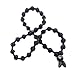 Bunzee Bands Black Hair Ties for Thick Hair - Elastic No-Damage Rubber Bands, Adjustable Ponytail Holders, Women's Bracelet Scrunchies