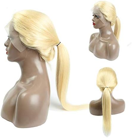 613 Blonde Lace Front Wigs Human Hair Pre plucked Natural HairLine Straight Glueless Full Lace Human Hair Wigs for Women with Baby Hair 150% Density Ombre Lace Wigs (Synthetic Hair, 12 Inch)