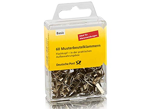 Deutsche Post 139923776 - Sample Bag Clips, 60-Box, for Better Sealing of Sample Bags and air Bags