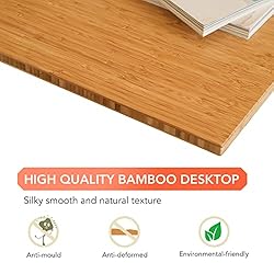 FLEXISPOT Whole Piece Bamboo 55"x28" Desktop Height