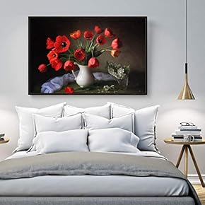 Floating Framed Canvas Wall Art for Living Room, Bedroom Still Life Canvas Prints for Home Decoration Ready to Hang - 16x24 inches