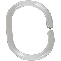 Anneaux Pour Rideaux De Douche Wenko - Lot De 12 En Plastique Blanc, 6 Cm