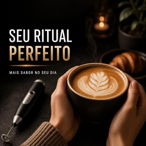 Mini Mixer Portátil USB Recarregável – Espumador de Leite e Café, Batedor de Ovos, Whey e Outras Bebidas, 3 Velocidades