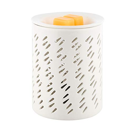 COOSA Ceramic Raindrop Pattern Candle Warmers Wax Warmers Electric Incense Oil Fragrance Warmer Night Light Aroma Decorative Lamp for Gifts & Decor Home Office Bedroom Living Room
