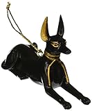 Design Toscano Anubis Egyptian Holiday Ornament in Faux Ebony and Gold
