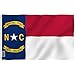 Anley Fly Breeze 3x5 Foot North Carolina State Polyester Flag - Vivid Color and UV Fade Resistant - Canvas Header and Double Stitched - North Carolina NC Flags with Brass Grommets 3 X 5 Ft primary