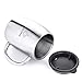 Coffee Mug Stainless Steel -13.5oz Double Walled Insulated Coffee Beer Travel Cups with Lids