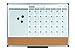 MasterVision Magnetic Dry Erase Monthly Calendar Planner Push Pin Corkboard Combo with Marker Tray, 24