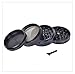 Buedvo New 4-layer Aluminum Herbal Herb Tobacco Grinder Smoke Grinders (Black)