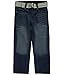U.S. Polo Assn. Little Boys' "Right Way" Belted Jeans-medium safely blue