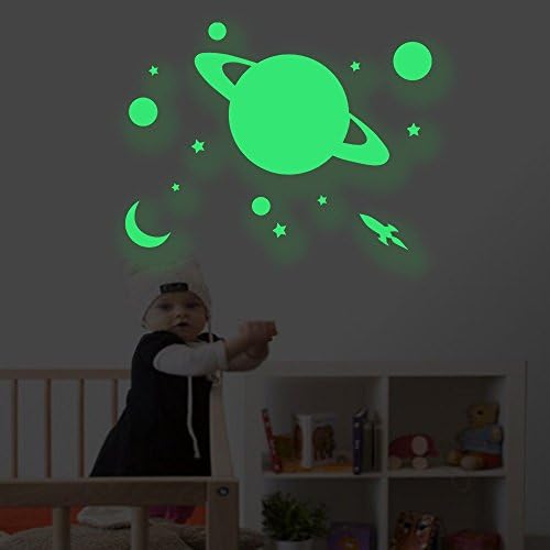 WOCACHI Wall Stickers Decals Home Household Room Wall Sticker Mural Decor Decal Removable Luminous Art Mural Wallpaper Peel & Stick Removable Room Decoration Nursery Decor