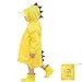 zlimigx Raincoat for Kids Rain Jacket Cute Dinosaur for Boys for Girls[M Size] Yellow