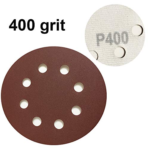 5-Inch Hook and Loop Sanding Discs [20 PCS] for Orbital Sander, Assorted Sandpaper 80 240 400 600 Grits