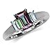 1.21ct. Mystic Fire Topaz White Gold Plated 925 Sterling Silver Ring Size 8