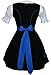 Edelweiss Creek 3-Piece Short Black & Blue German Dirndl Dress for Oktoberfest & Halloween (8)