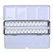 MEEDEN Empty Watercolor Tins Palette Paint Case with 24 Pcs Half Pans primary