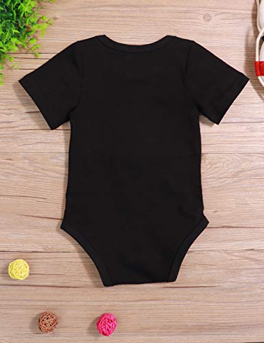 image for TUEMOS Newborn Baby Boy Girl Clothes Funny Letter Onesies Bodysuit Rom