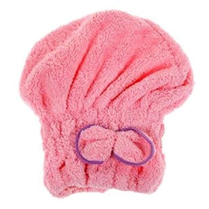 ConnectwideMicrofiber Hair Towel Hair Drying Towel - Home Textile Microfiber Solid Hair Turban Quickly Dry Hair Hat Wrapped Towel Bath Superfine fiber fabrics - Head Towel Wrap (Random)