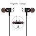 Bluetooth Headphones, Ifecco In-ear Wireless Earbuds Sports Magnetic Earphones with Built-in Mic Noise Cancellation Support Sweat-proof Stereo Headset for iPhone Android and More (Black)