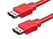 Monoprice Data Cable - 3 Feet - Red | SATA External Shielded Cable - eSATA to eSATA (Type I to Type I)