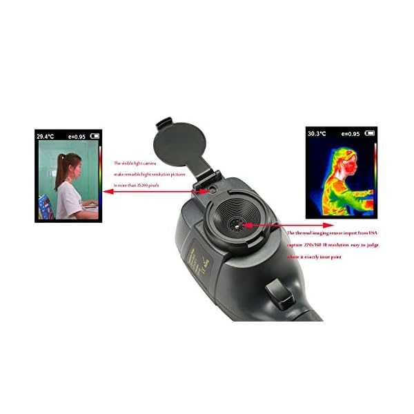 Infrarot-Wärmebildkamera mit 220 x 160 IR-Auflösung, Handheld-Wärmebildkamera mit 35200 Pixeln, Infrarot-Thermometer mit… – Bild 4
