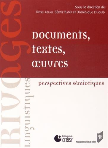 Documents, textes, oeuvres