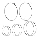 4 Pairs Dainty Hoop Earrings Set Lightweight Earrings Hypoallergenic Surgical Stainless Steel Nickel Free Circle Fashion Gifts for Women Mom & Girls Men 40-70mm