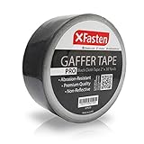 XFasten Gaffer Tape Pro, Black, 2-Inches X 30 Yards- Premium Grade Matte Black Gaff Main Stage Tape for Photographers, Interior Designers and Professionals