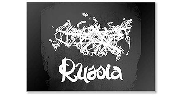 Rusia. Pizarra de fondo abstracto con letras y mapa imán para ...