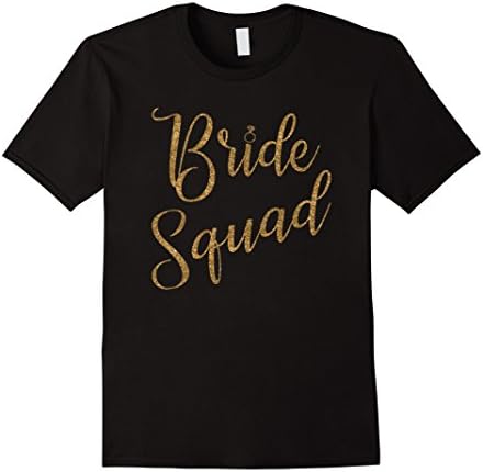 Men's Bride Squad T-Shirt Bachelorette Party Shirts Bridal Shower Large Black