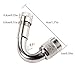 Dsycar 45 Degree 90 Degree 135 Degree Brass Valve Stem Extension - Set of 6 (Silver)