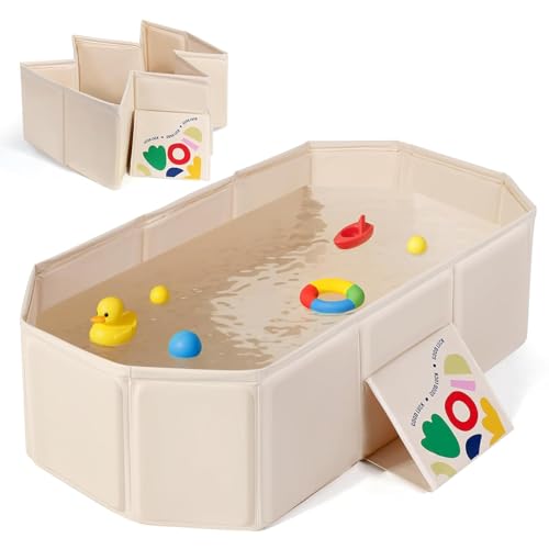 ORCHID M® Foldable Kids Bathtub with Non-Slip Base,Easy Storage,Perfect for Small Spaces,Portable, Travel & Shower Ready, Easy to Clean, Sturdy & Thick