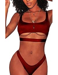 Conjunto de bikini de dos piezas con corbata para dama