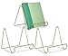 BANBERRY DESIGNS Wire Easel Display Stand - Plate Holders - Smooth Plated Brass Metal - 6