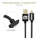 AUAUA Micro USB Cable[3-Packs] 2.1A Fast Charging & High Speed Data Sync,Anti Winding Design,for Android Devices,Samsung, Sony, HTC, Motorola and More (Black 10cm&1.2m&2m)